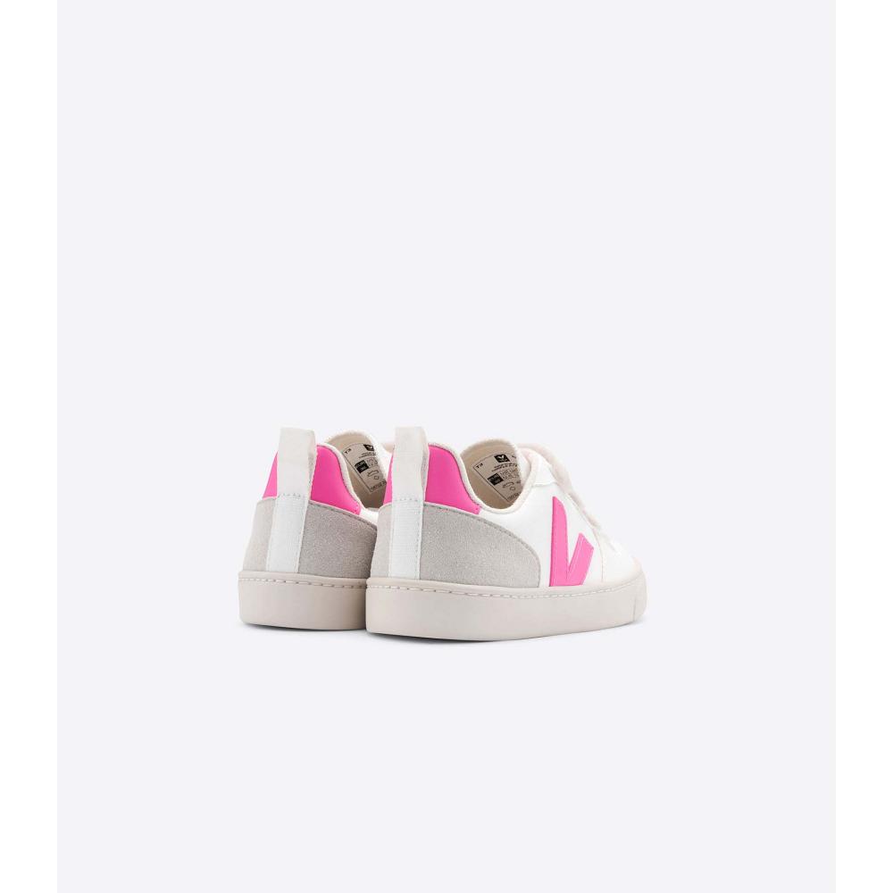 Veja V-10 CWL Cipő Gyerek White/Pink | HU 786UZG